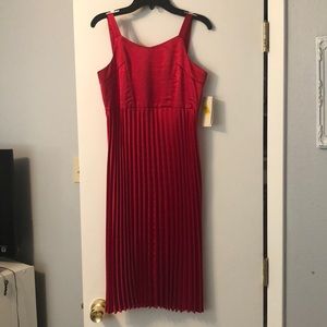 Girls size 10 red mid length dress